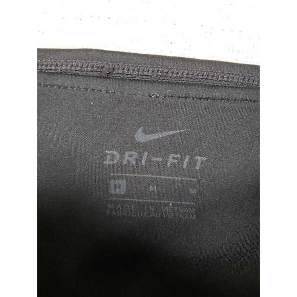 Nike Pants Womens Medium Black Dri Fit Leggings Elastic Waist Mid Rise Pull On - Picture 5 of 9